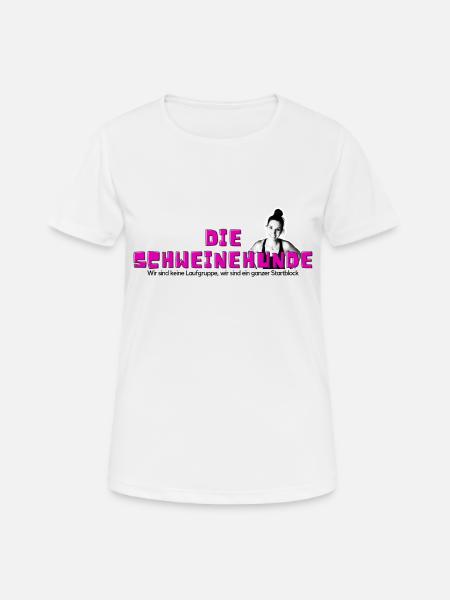 dieSchweinehunde - Frauen T-Shirt atmungsaktiv - Weiß