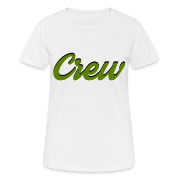 crew - Frauen T-Shirt atmungsaktiv - Weiß - Vorne - AI Model Female 172 dark (172cm)