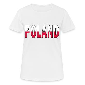 Poland in national colours - Women's Breathable T-Shirt - white - Front - AI Model Female 172 dark (172cm)