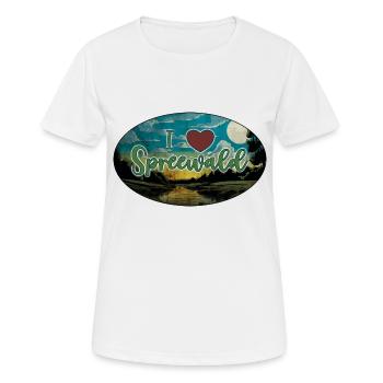 I Heart Spreewald grunge - T-shirt respirant Femme - blanc - Devant - AI Model Female 172 dark (172cm)