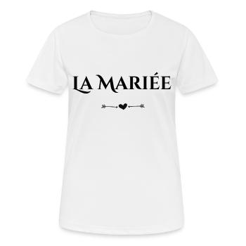 The Bride Heart - Bride-to-be - Women's Breathable T-Shirt - white - Front - AI Model Female 172 dark (172cm)