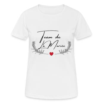 Team der Braut - passendes T-Shirt - Frauen T-Shirt atmungsaktiv - Weiß - Vorne - AI Model Female 172 dark (172cm)