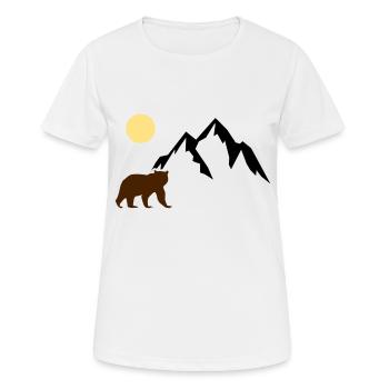 Mountain Bear - Women's Breathable T-Shirt - white - Front - AI Model Female 172 dark (172cm)