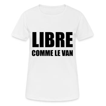 libre - T-shirt respirant Femme - blanc - Devant - AI Model Female 172 dark (172cm)