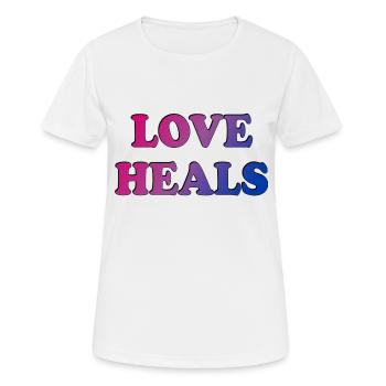 Love Heals Bi Colors - Women's Breathable T-Shirt - white - Front - AI Model Female 172 dark (172cm)
