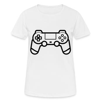 manette de jeux vidéo - T-shirt respirant Femme - blanc - Devant - AI Model Female 172 dark (172cm)