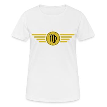 Zodiac sign Virgo, exclusive t-shirt design - Women's Breathable T-Shirt - white - Front - AI Model Female 172 dark (172cm)