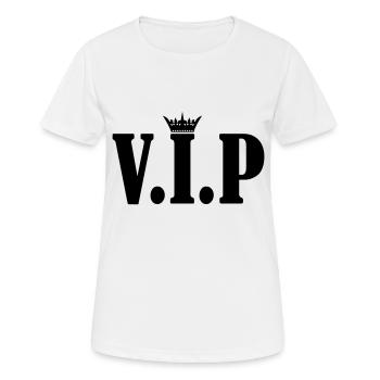 vip crown - Frauen T-Shirt atmungsaktiv - Weiß - Vorne - AI Model Female 172 dark (172cm)