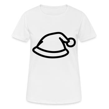 Christmas hat - Women's Breathable T-Shirt - white - Front - AI Model Female 172 dark (172cm)