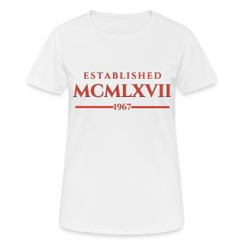 ESTABLISHED MCMLXVII 1967 - Women's Breathable T-Shirt - white - Front - AI Model Female 172 dark (172cm)