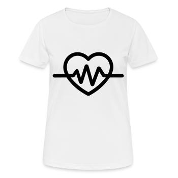 heartbeat - Women's Breathable T-Shirt - white - Front - AI Model Female 172 dark (172cm)