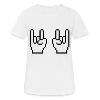 Aiguilles Rock Pixel - T-shirt respirant Femme - blanc - Devant - AI Model Female 172 dark (172cm)