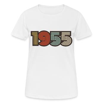 1955 rétro vintage - T-shirt respirant Femme - blanc - Devant - AI Model Female 172 dark (172cm)