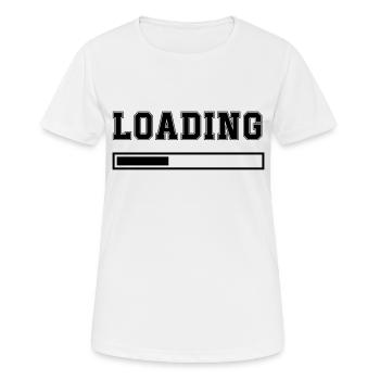 loading - Frauen T-Shirt atmungsaktiv - Weiß - Vorne - AI Model Female 172 dark (172cm)
