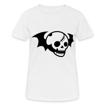 Tête de mort - T-shirt respirant Femme - blanc - Devant - AI Model Female 172 dark (172cm)