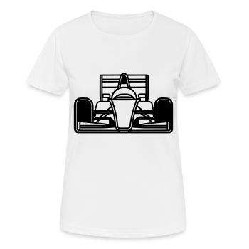 Rennwagen - Frauen T-Shirt atmungsaktiv - Weiß - Vorne - AI Model Female 172 dark (172cm)
