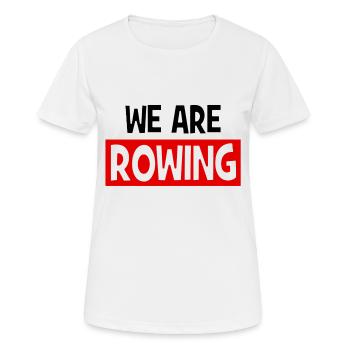 nous sommes AVIRON - Aviron - Rameurs - Rameurs - T-shirt respirant Femme - blanc - Devant - AI Model Female 172 dark (172cm)