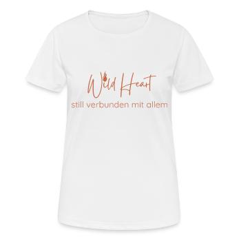 Force silencieuse - Édition Cœur Sauvage - T-shirt respirant Femme - blanc - Devant - AI Model Female 172 dark (172cm)