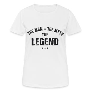 The Man The Myth The Legend - Frauen T-Shirt atmungsaktiv - Weiß - Vorne - AI Model Female 172 dark (172cm)