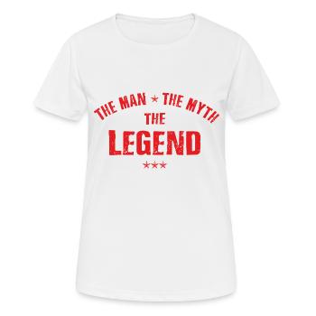 The Man The Myth The Legend - Frauen T-Shirt atmungsaktiv - Weiß - Vorne - AI Model Female 172 dark (172cm)
