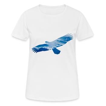Adler - Frauen T-Shirt atmungsaktiv - Weiß - Vorne - AI Model Female 172 dark (172cm)