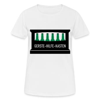Gerste Hilfe Kasten - Frauen T-Shirt atmungsaktiv - Weiß - Vorne - AI Model Female 172 dark (172cm)