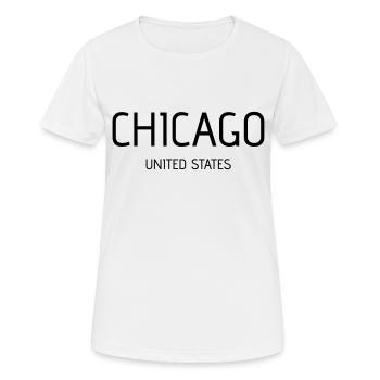 Chicago - T-shirt respirant Femme - blanc - Devant - AI Model Female 172 dark (172cm)