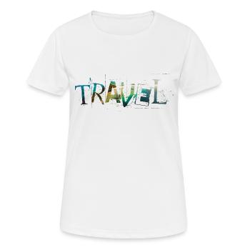 Travel - T-shirt respirant Femme - blanc - Devant - AI Model Female 172 dark (172cm)