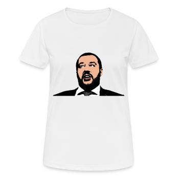 Matteo Salvini - Frauen T-Shirt atmungsaktiv - Weiß - Vorne - AI Model Female 172 dark (172cm)