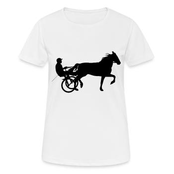 Trotting horse racing horse racing horses - Women's Breathable T-Shirt - white - Front - AI Model Female 172 dark (172cm)