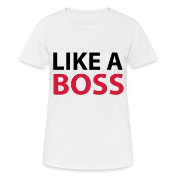 Like A boss - Women's Breathable T-Shirt - white - Front - AI Model Female 172 dark (172cm)