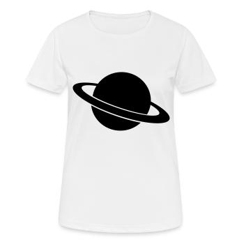 planeten - Frauen T-Shirt atmungsaktiv - Weiß - Vorne - AI Model Female 172 dark (172cm)
