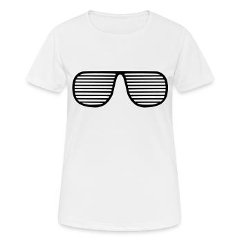Atzen Brille - Frauen T-Shirt atmungsaktiv - Weiß - Vorne - AI Model Female 172 dark (172cm)