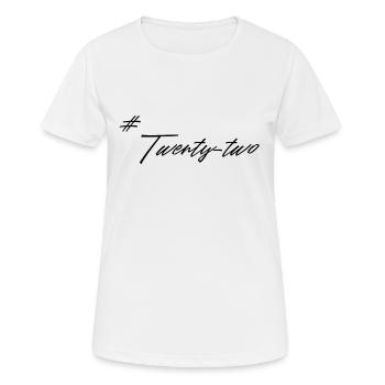 twenty two - Geburtstag - 22 Birthday - Geschenk - Frauen T-Shirt atmungsaktiv - Weiß - Vorne - AI Model Female 172 dark (172cm)