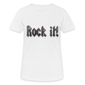 rock it! - Women's Breathable T-Shirt - white - Front - AI Model Female 172 dark (172cm)