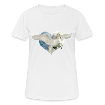 Licorne Licorne volant - T-shirt respirant Femme - blanc - Devant - AI Model Female 172 dark (172cm)