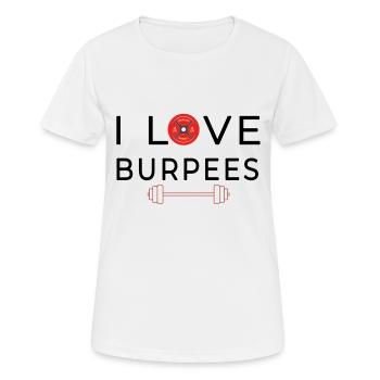 Burpees - Frauen T-Shirt atmungsaktiv - Weiß - Vorne - AI Model Female 172 dark (172cm)