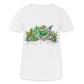 Grüne Wiese - Frauen T-Shirt atmungsaktiv - Weiß - Vorne - AI Model Female 172 dark (172cm)