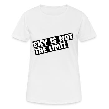 Le ciel n'est pas la limite - T-shirt respirant Femme - blanc - Devant - AI Model Female 172 dark (172cm)