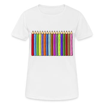 pencils - Women's Breathable T-Shirt - white - Front - AI Model Female 172 dark (172cm)