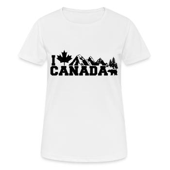 I Love Canada Leaf - Frauen T-Shirt atmungsaktiv - Weiß - Vorne - AI Model Female 172 dark (172cm)