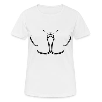 Schmetterling falter - Frauen T-Shirt atmungsaktiv - Weiß - Vorne - AI Model Female 172 dark (172cm)