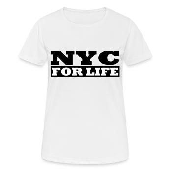 Cool - NYC For life - Design by Milaino - Women's Breathable T-Shirt - white - Front - AI Model Female 172 dark (172cm)