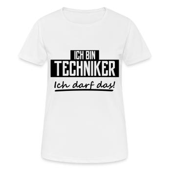ich bin techniker - Frauen T-Shirt atmungsaktiv - Weiß - Vorne - AI Model Female 172 dark (172cm)