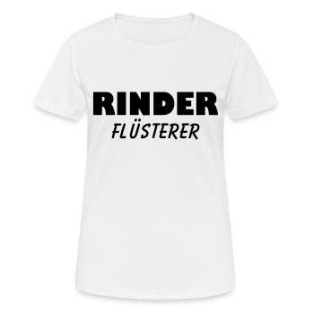 rinder flüsterer - Frauen T-Shirt atmungsaktiv - Weiß - Vorne - AI Model Female 172 dark (172cm)