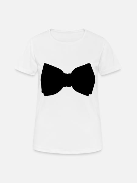 nœud papillon - T-shirt respirant Femme - blanc