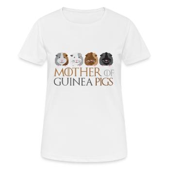 Mère de cochon d'inde - T-shirt respirant Femme - blanc - Devant - AI Model Female 172 dark (172cm)