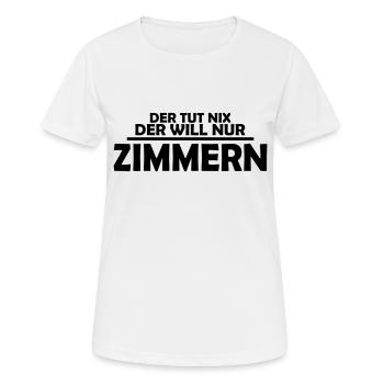 zimmern - Frauen T-Shirt atmungsaktiv - Weiß - Vorne - AI Model Female 172 dark (172cm)