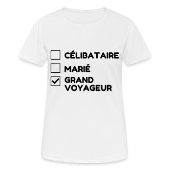 Reisen / Reisende / Urlaub / Tourismus - Frauen T-Shirt atmungsaktiv - Weiß - Vorne - AI Model Female 172 dark (172cm)