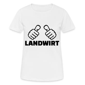 Landwirt - Frauen T-Shirt atmungsaktiv - Weiß - Vorne - AI Model Female 172 dark (172cm)
